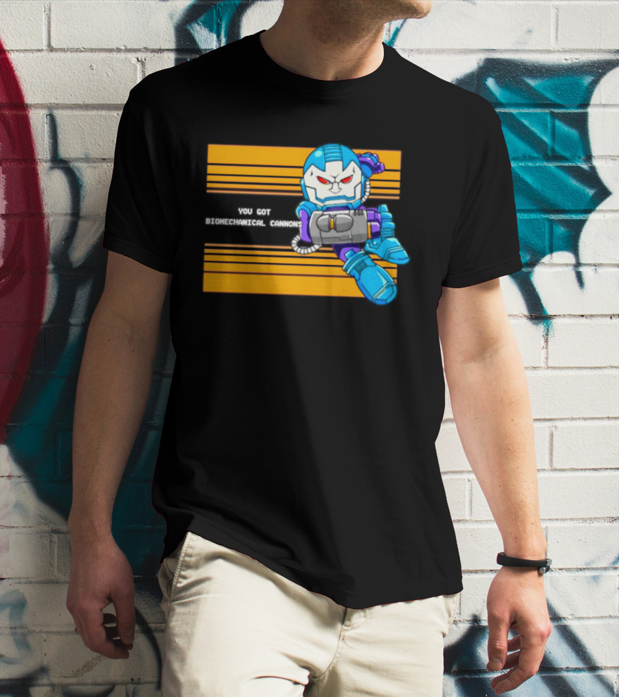Apocalypse Marvel Cartoon Biomechanical Cannons T-Shirt