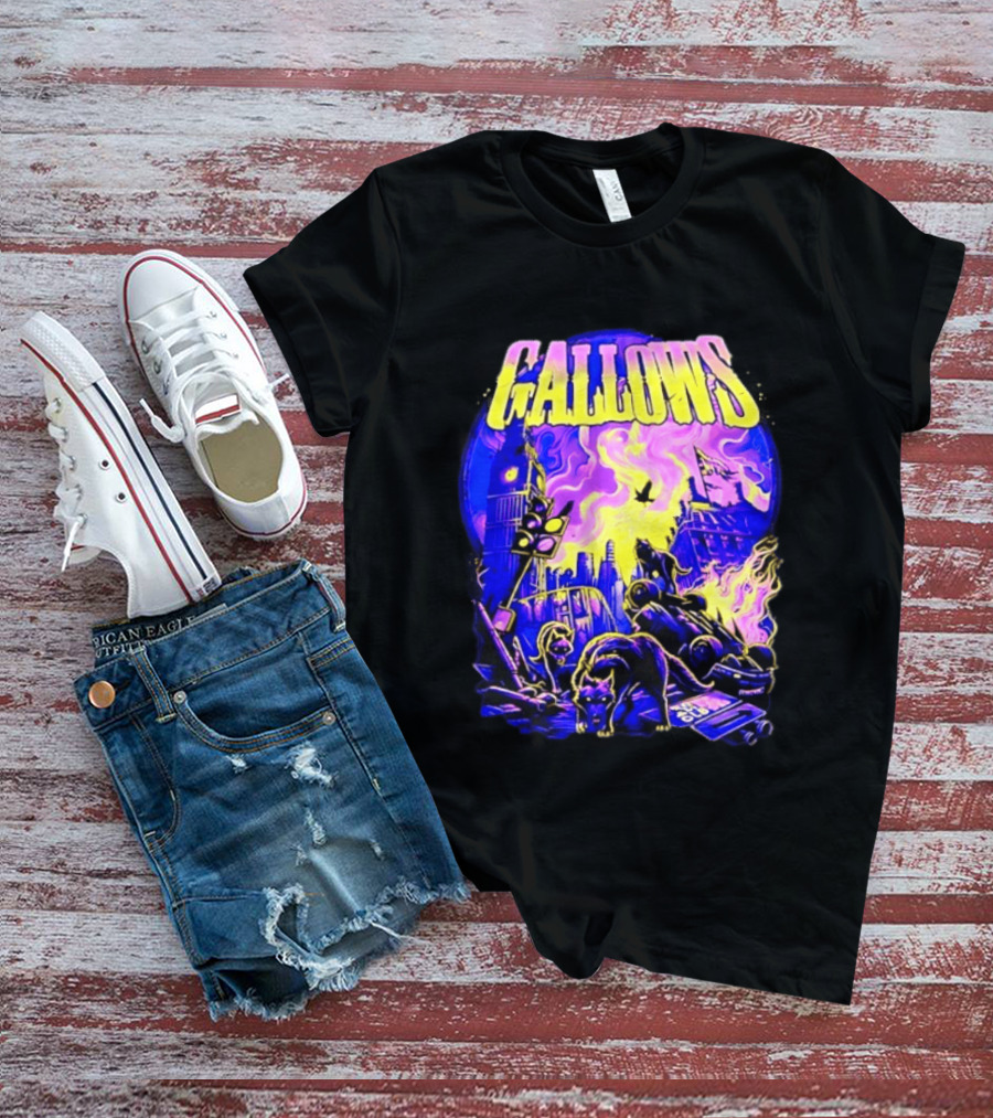 Gallows London Big Ben Wolf Apocalypse Urban Chaos Scene T-Shirt