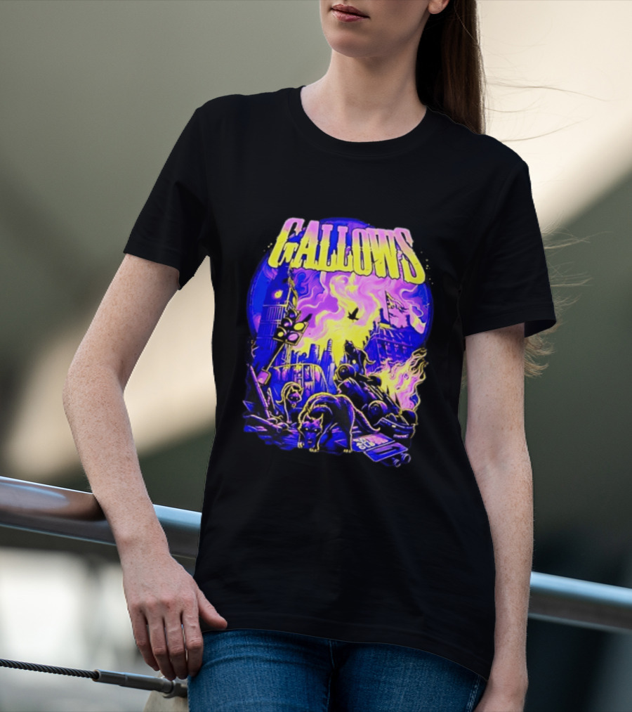 Gallows London Big Ben Wolf Apocalypse Urban Chaos Scene T-Shirt