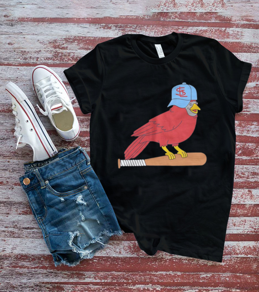 Hancel Rincon St. Louis Cardinals STL Hat Animated Bird Baseball Bat T-Shirt