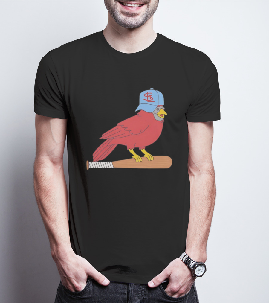 Hancel Rincon St. Louis Cardinals STL Hat Animated Bird Baseball Bat T-Shirt
