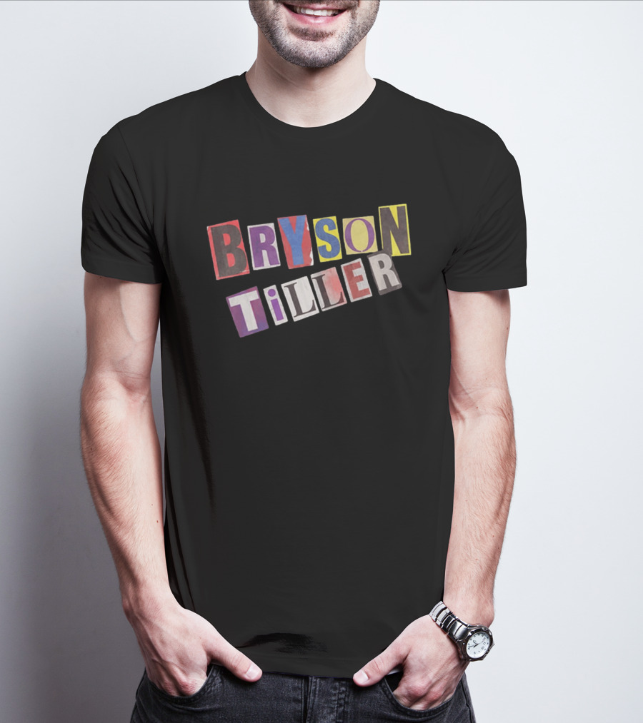 Bryson Tiller 2026 Tour The Neo Trapsoul Colorful Text Collage T-Shirt