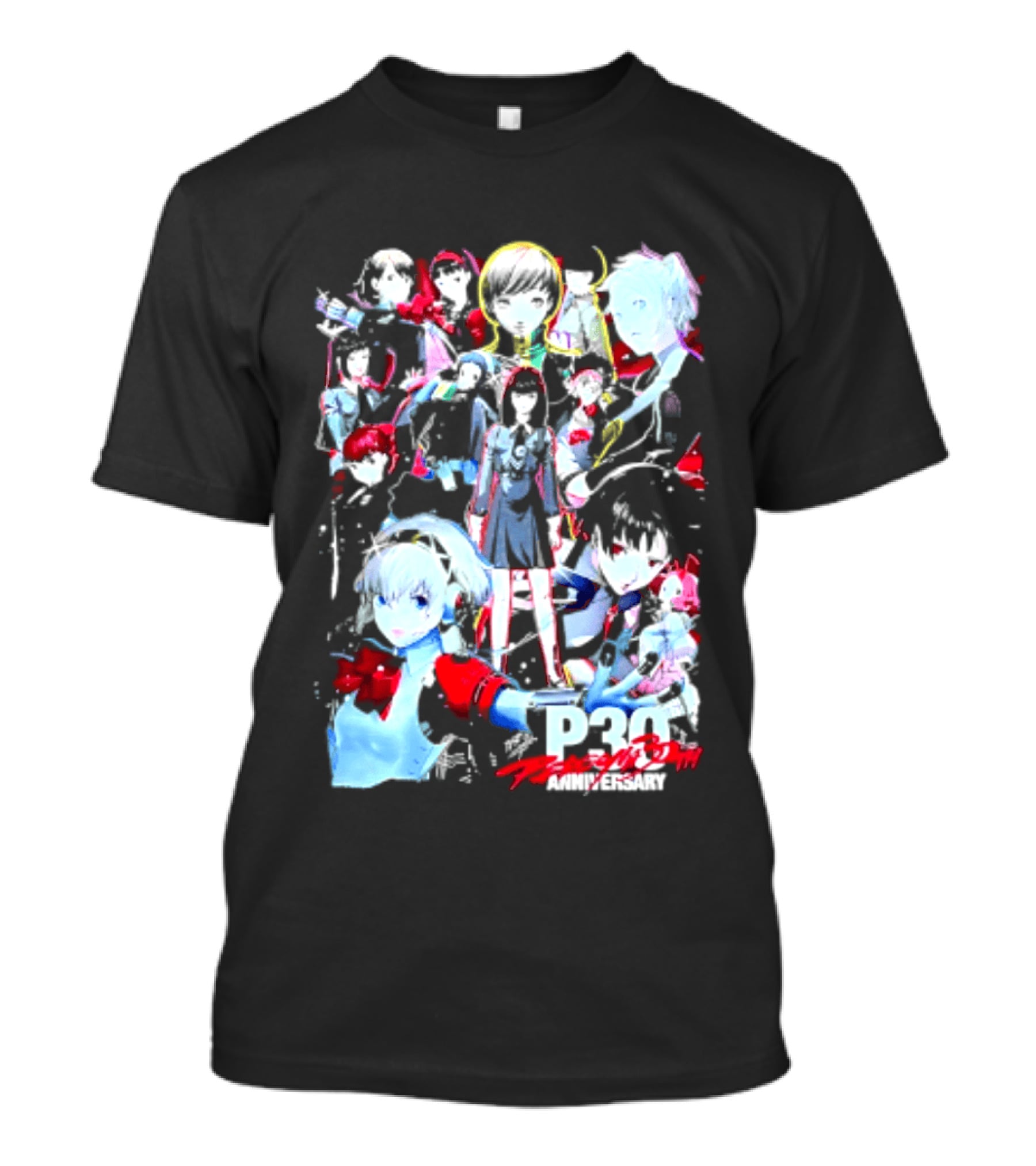 Chillweeb Persona 30th Anniversary Anime Characters P3 25th Anniversary Edition T-Shirt