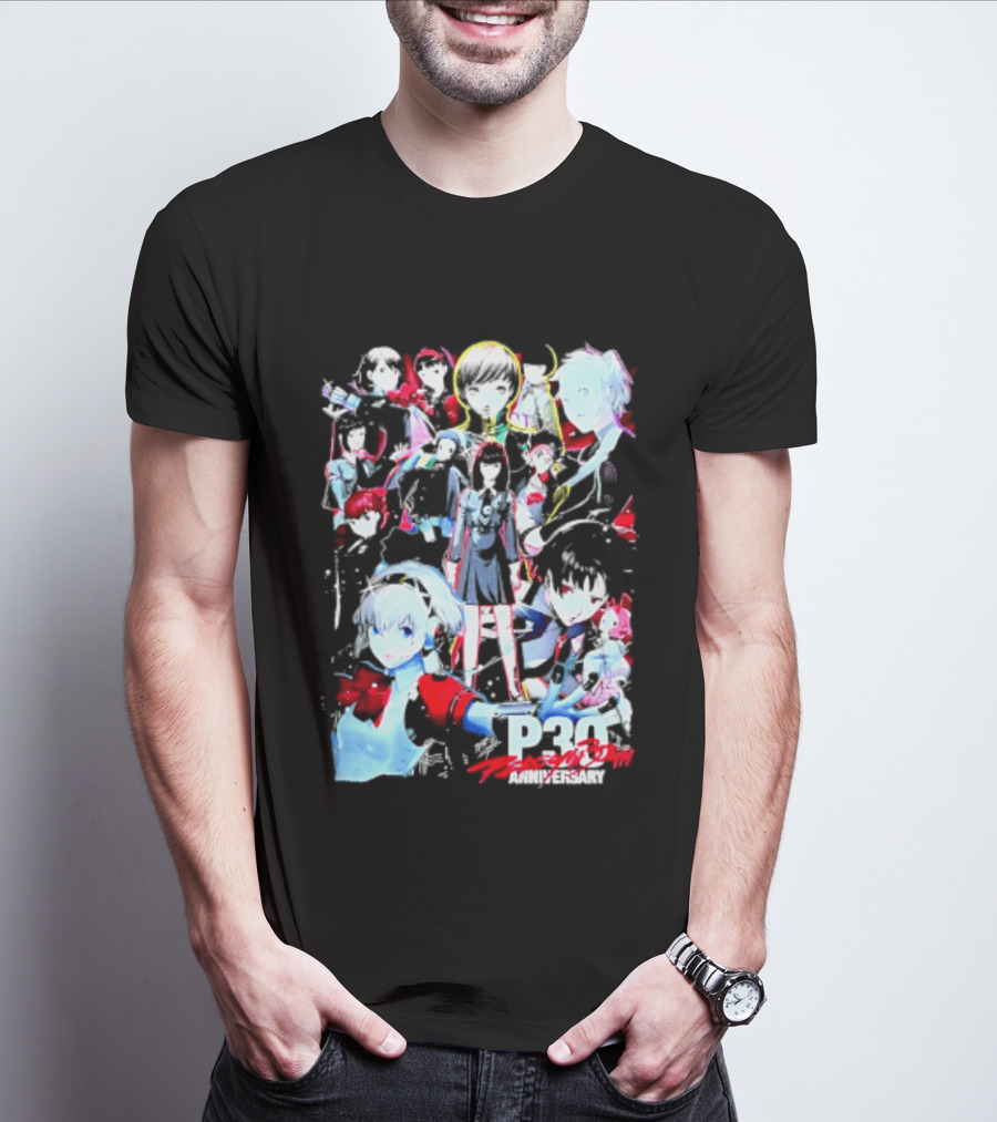 Chillweeb Persona 30th Anniversary Anime Characters P3 25th Anniversary Edition T-Shirt