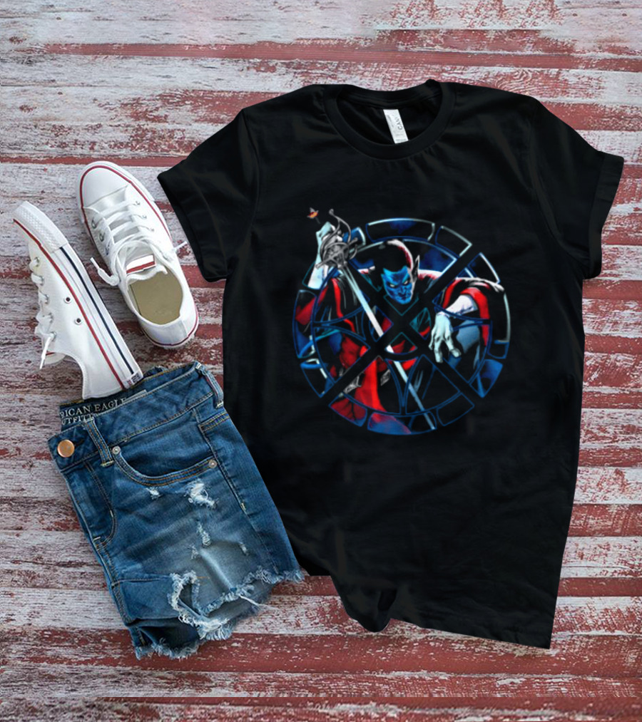 Vzn Shop Nightcrawler X Men Heroic Blue And Red Adventure T-Shirt