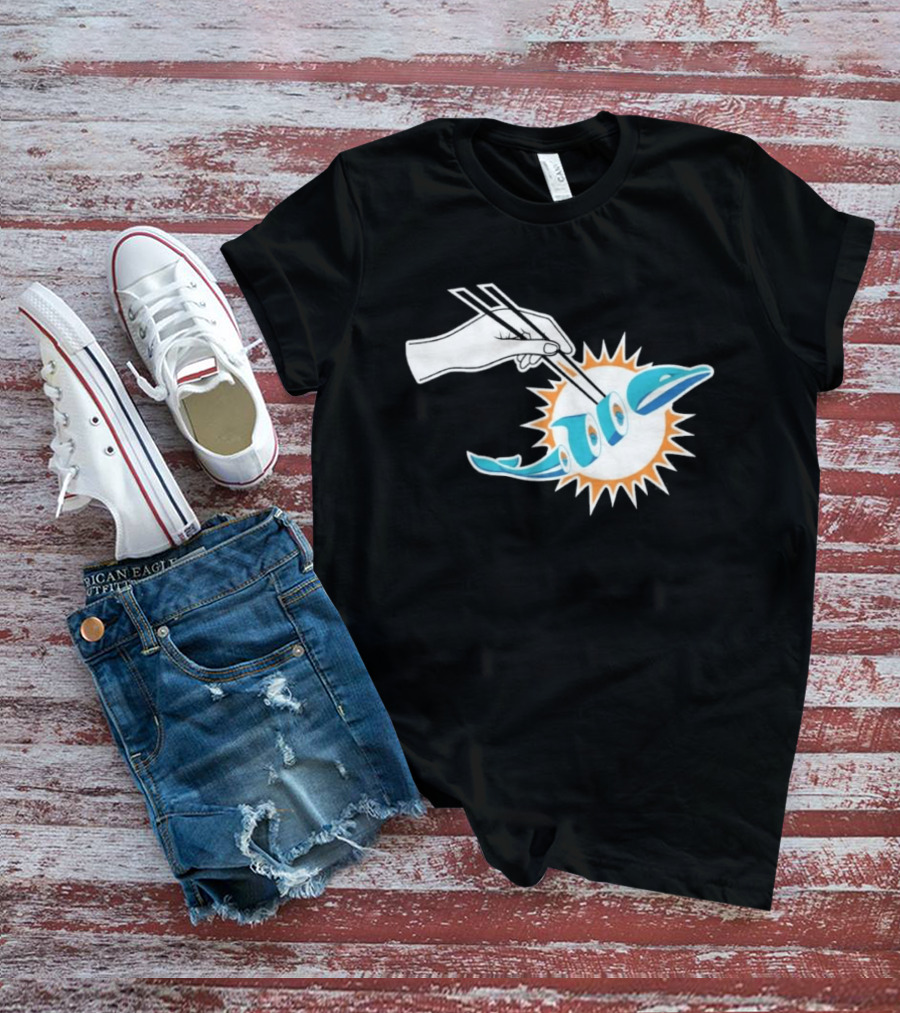Maxx Crosby Sushi Chopsticks Miami Football Fusion T-Shirt