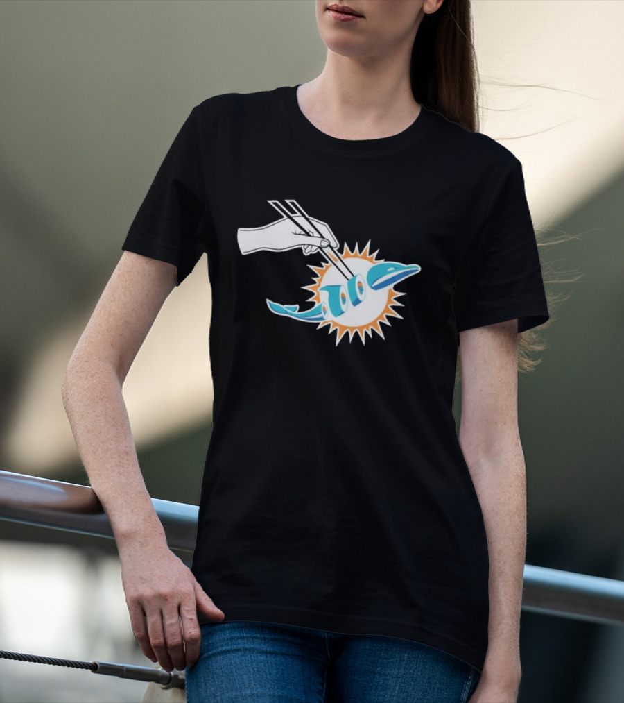 Maxx Crosby Sushi Chopsticks Miami Football Fusion T-Shirt