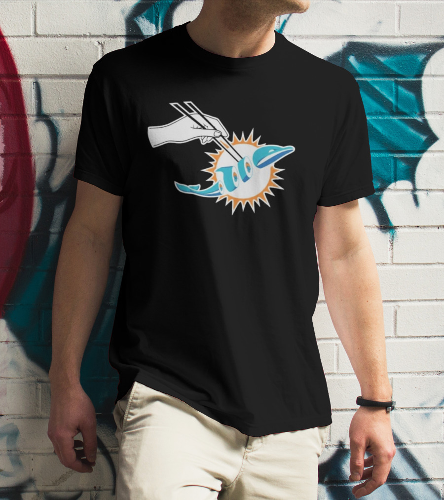 Maxx Crosby Sushi Chopsticks Miami Football Fusion T-Shirt