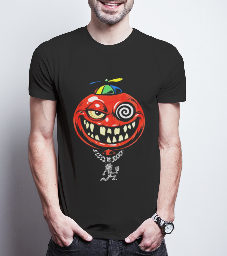 Wakko Exotics Store Bizerker 187 Spiral Hat Grinning Necklace T-Shirt