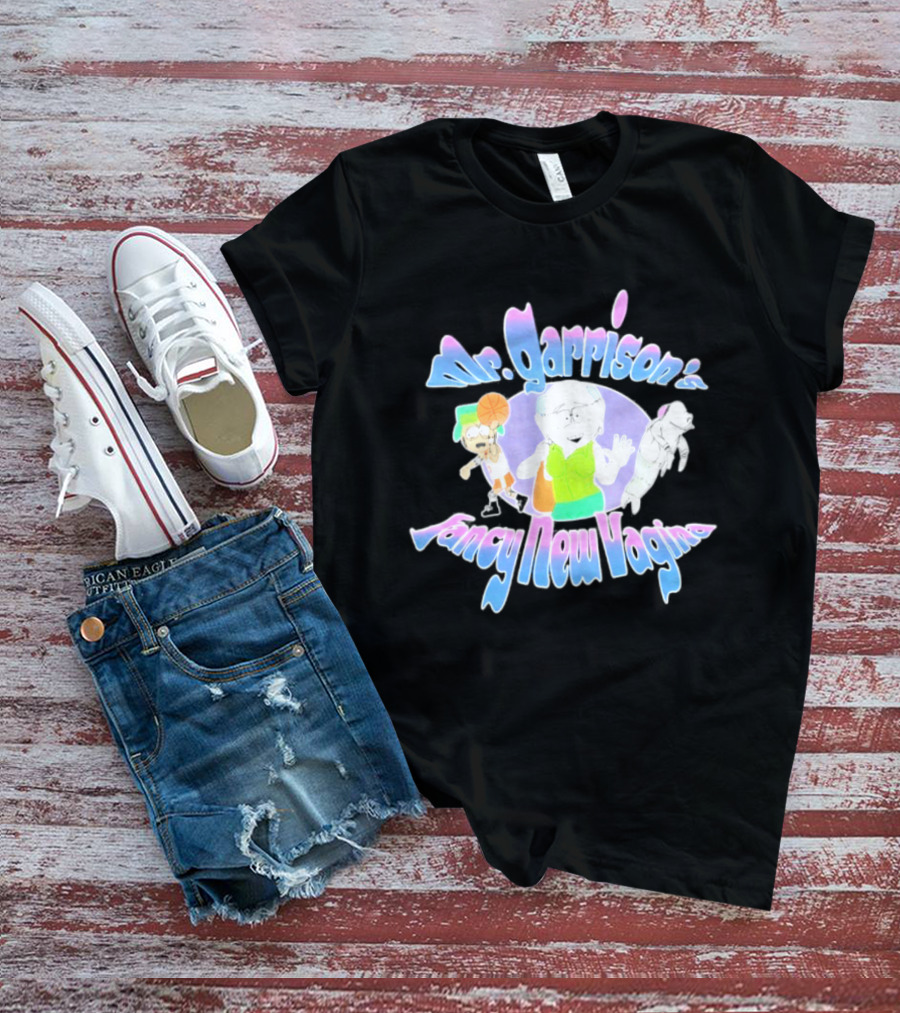 Mr Garrison's Fancy New Vagina South Park Basketball Cartoon Characters T-Shirt
