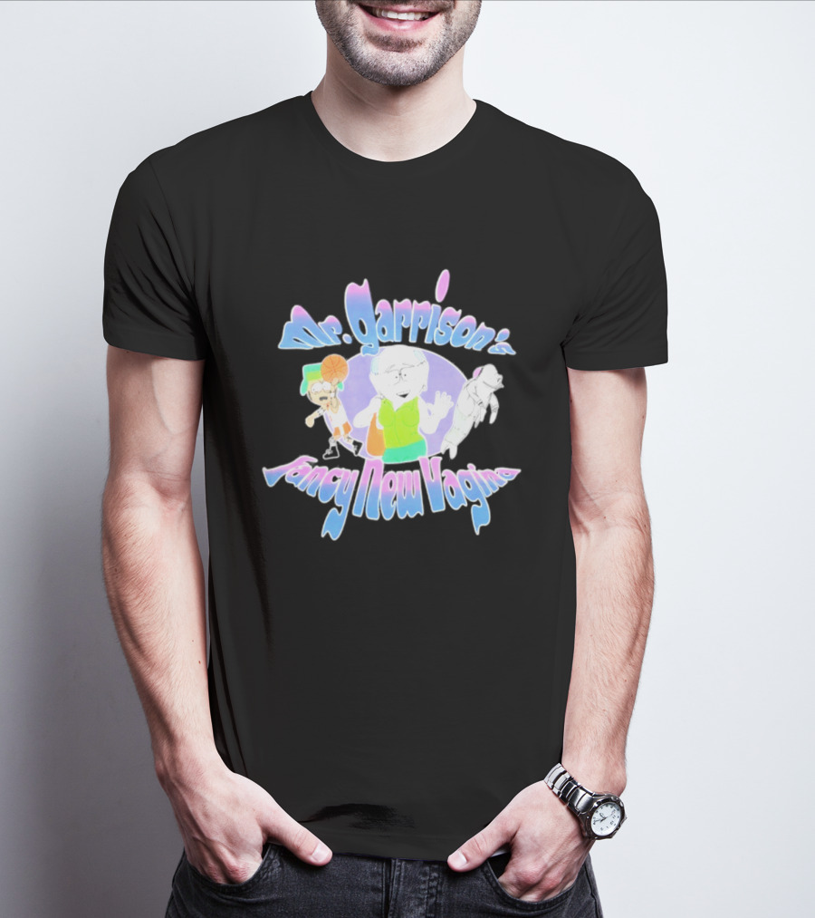 Mr Garrison's Fancy New Vagina South Park Basketball Cartoon Characters T-Shirt