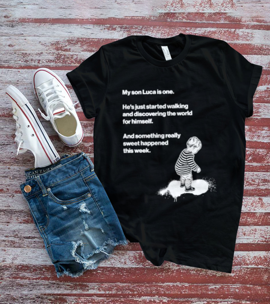 Luca Is One First Steps Adventure Exploring The World T-Shirt