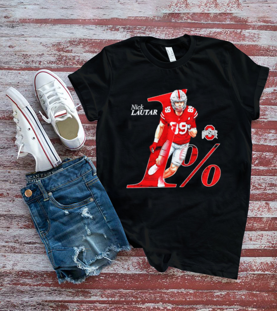 Nick Lautar 89 Ohio State Buckeyes 1% Player Breakthrough T-Shirt