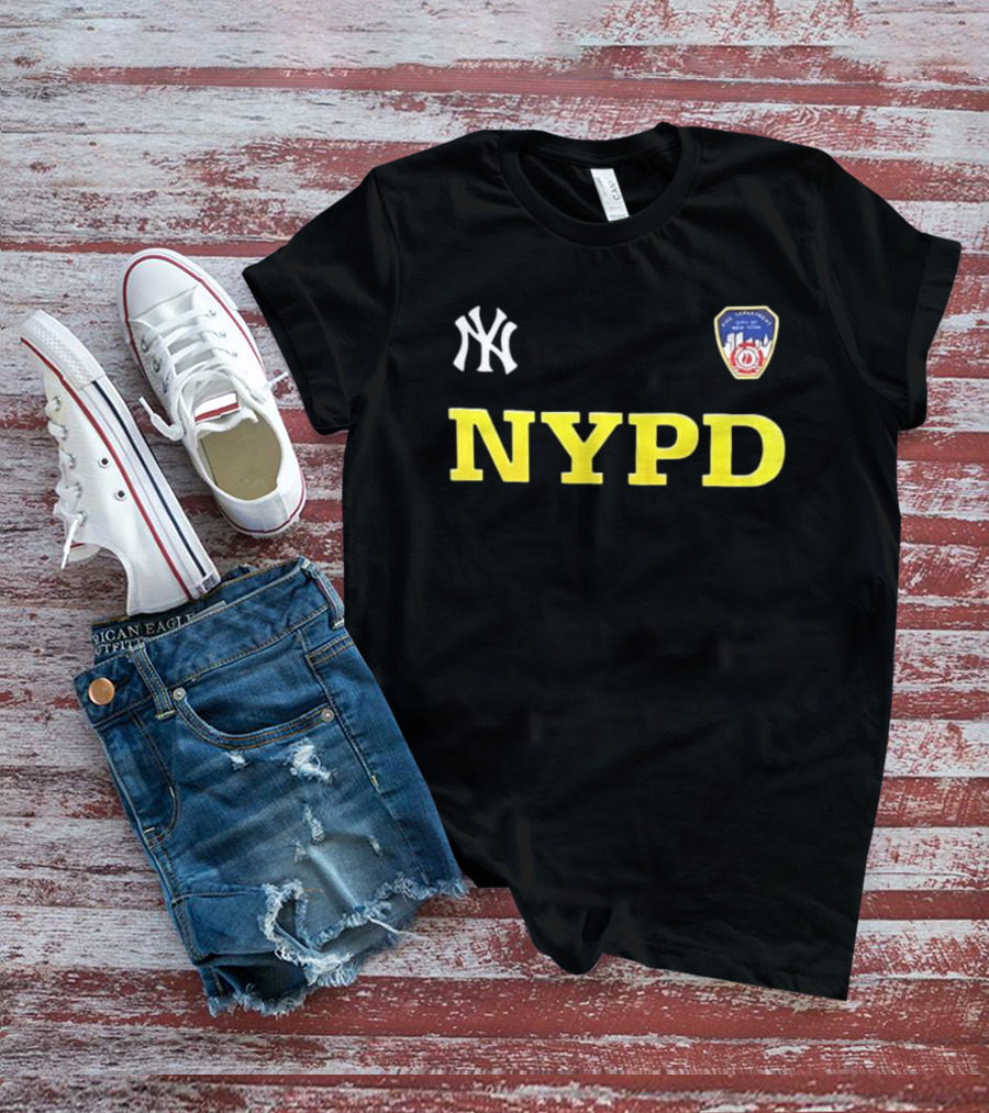NYPD New York Yankees 2026 25th Anniversary 9 11 We Will Never Forget Remember Honor Unite 2 Sided T-Shirt