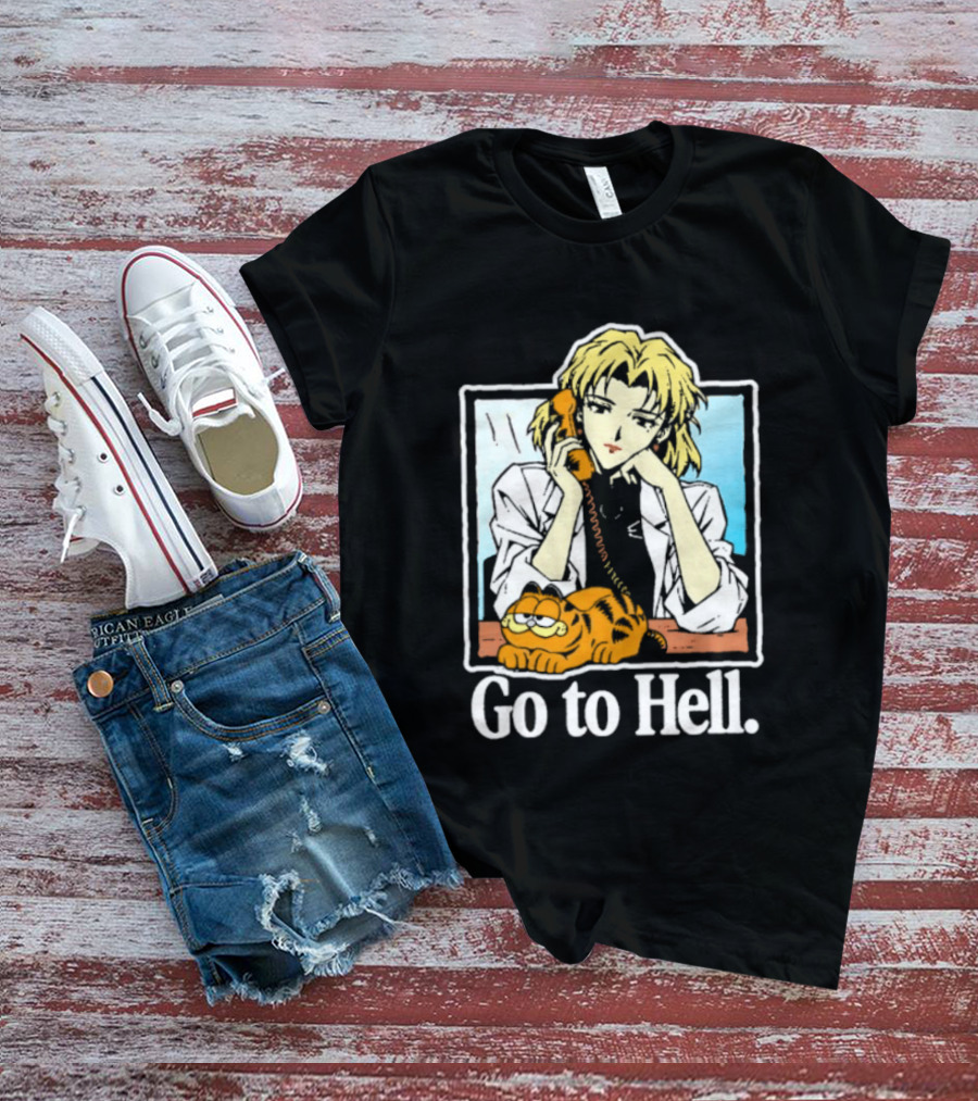 Ritsuko Akagi Go To Hell Neon Genesis Evangelion Cartoon T-Shirt