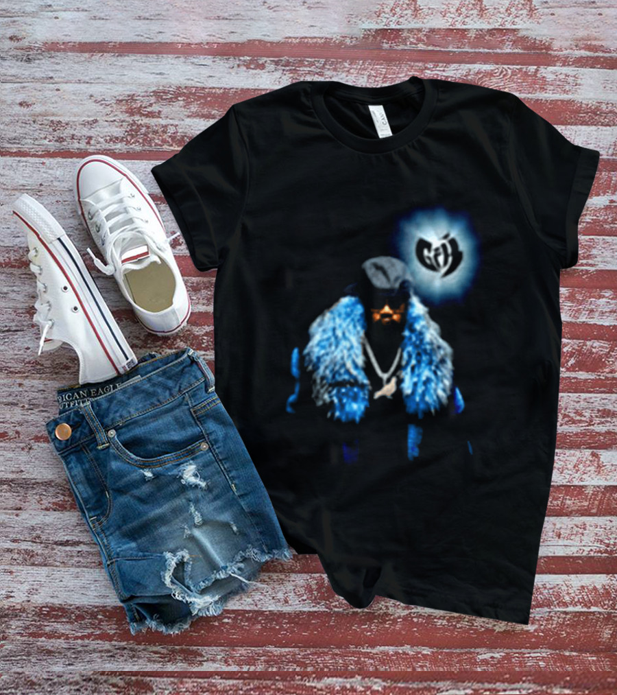 Staple Pigeon Store Staple X Ghostface Killah Collaboration With Wu Tang Clan Influence And Iconic Blue Fur Coat T-Shirt