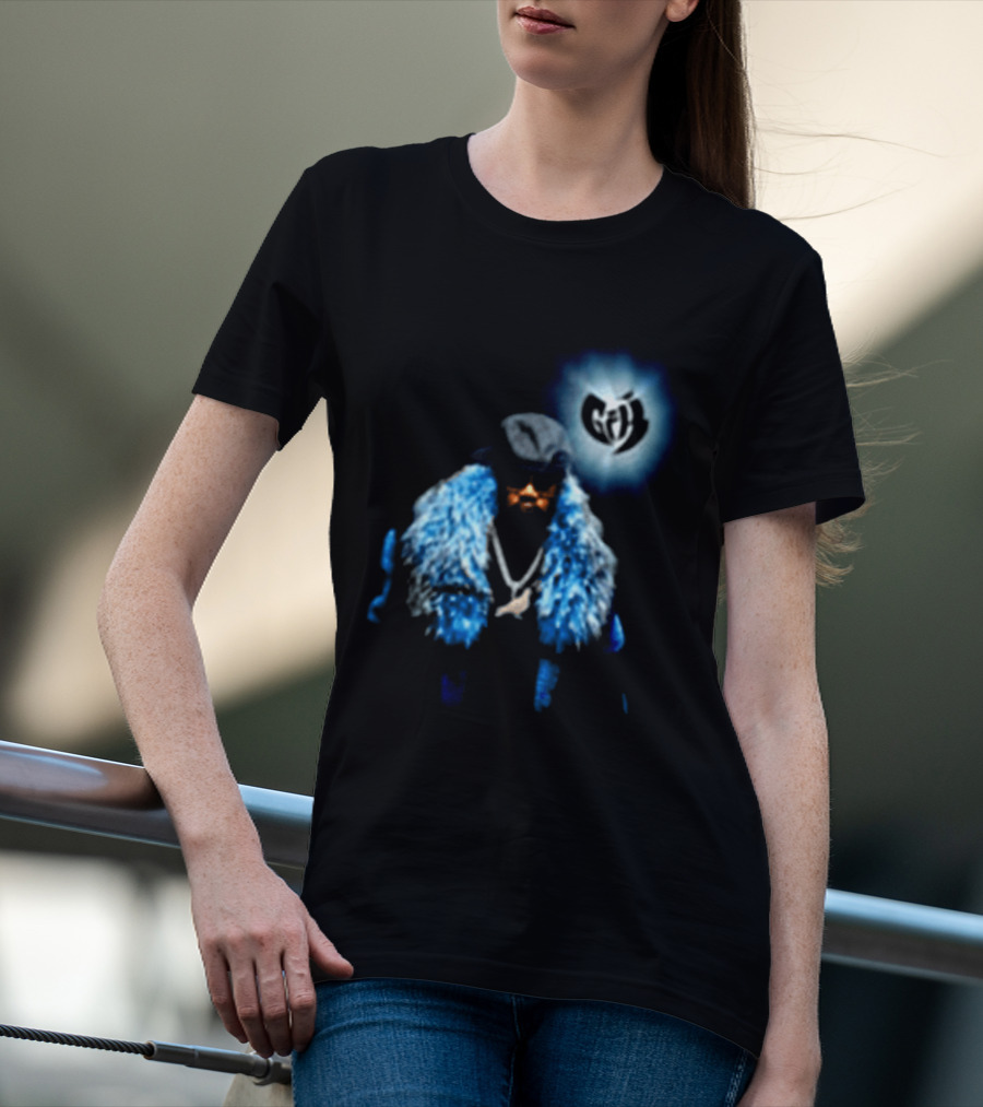 Staple Pigeon Store Staple X Ghostface Killah Collaboration With Wu Tang Clan Influence And Iconic Blue Fur Coat T-Shirt