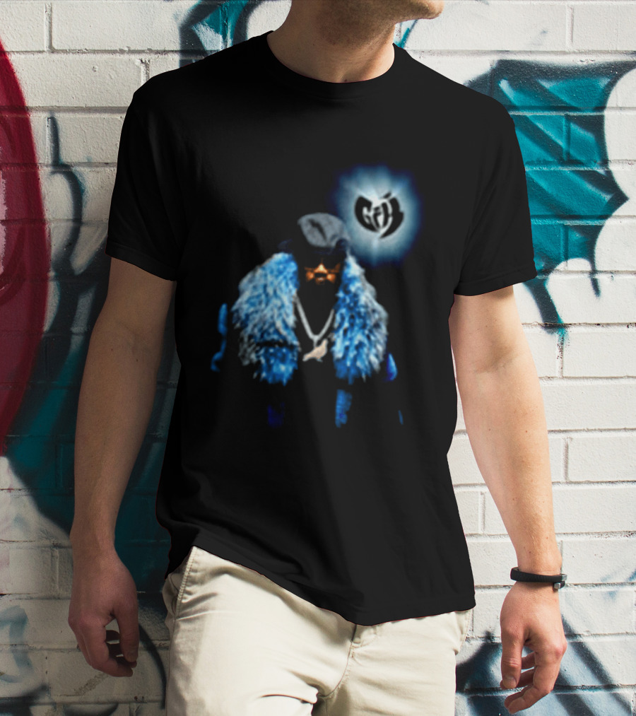 Staple Pigeon Store Staple X Ghostface Killah Collaboration With Wu Tang Clan Influence And Iconic Blue Fur Coat T-Shirt