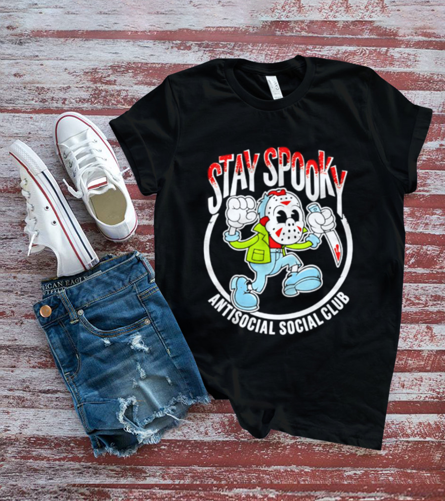 Stay Spooky Antisocial Social Club Jason Voorhees Halloween T-Shirt