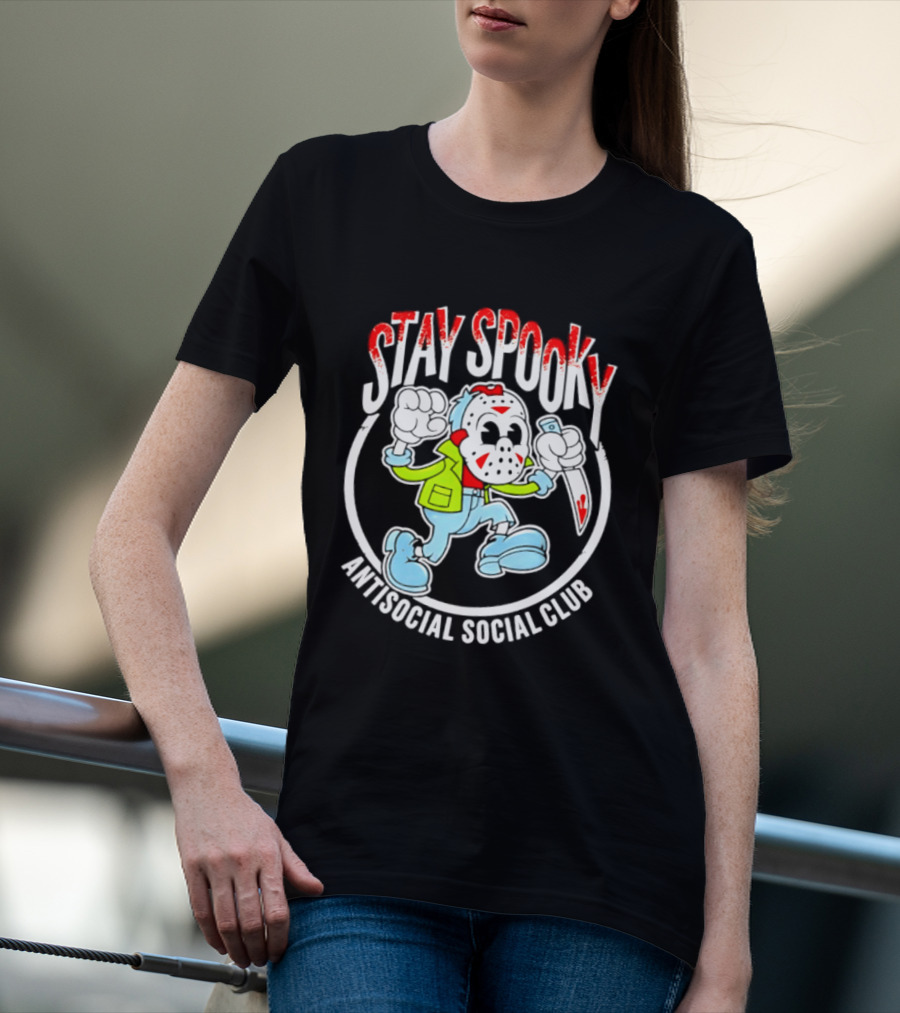 Stay Spooky Antisocial Social Club Jason Voorhees Halloween T-Shirt