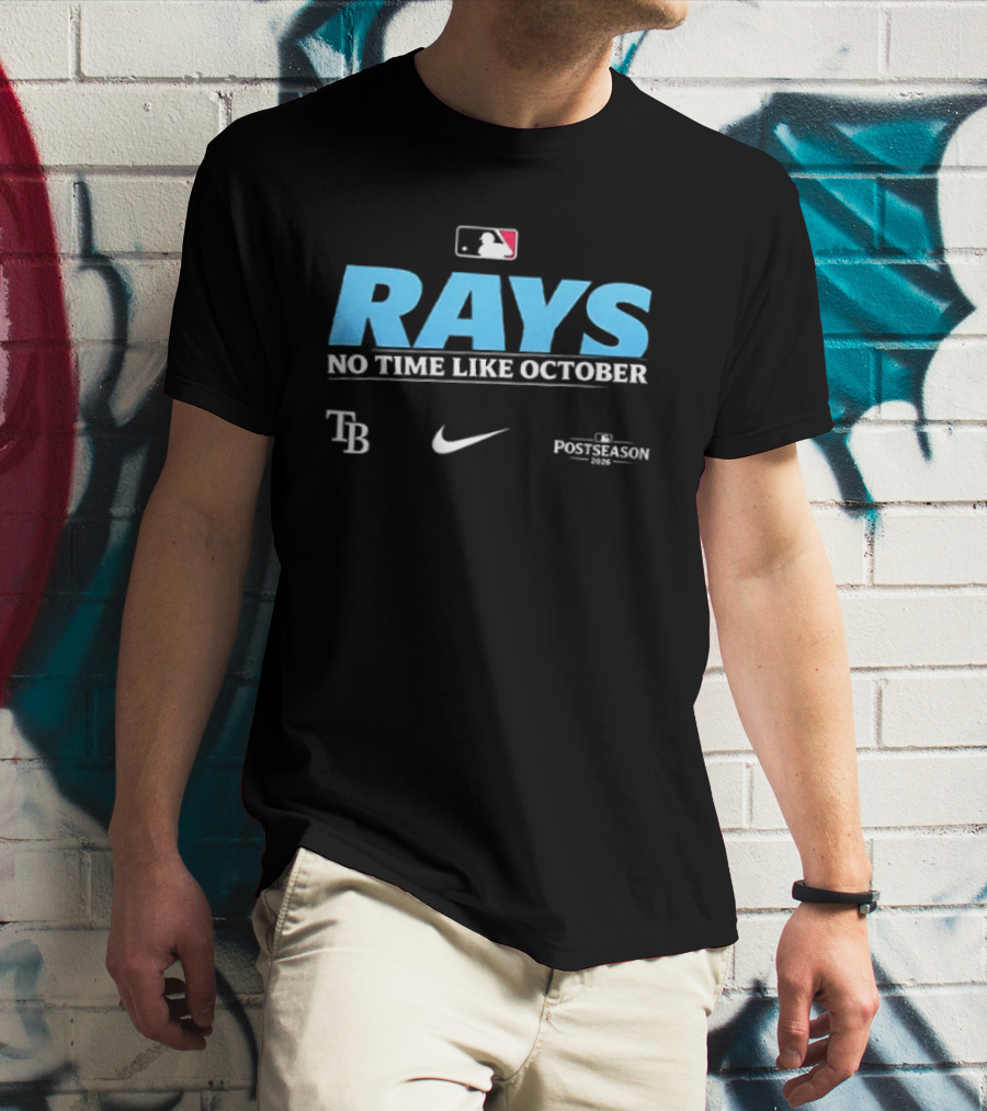 Tampa Bay Rays No Time Like October MLB 2026 Nike Postseason T-Shirt