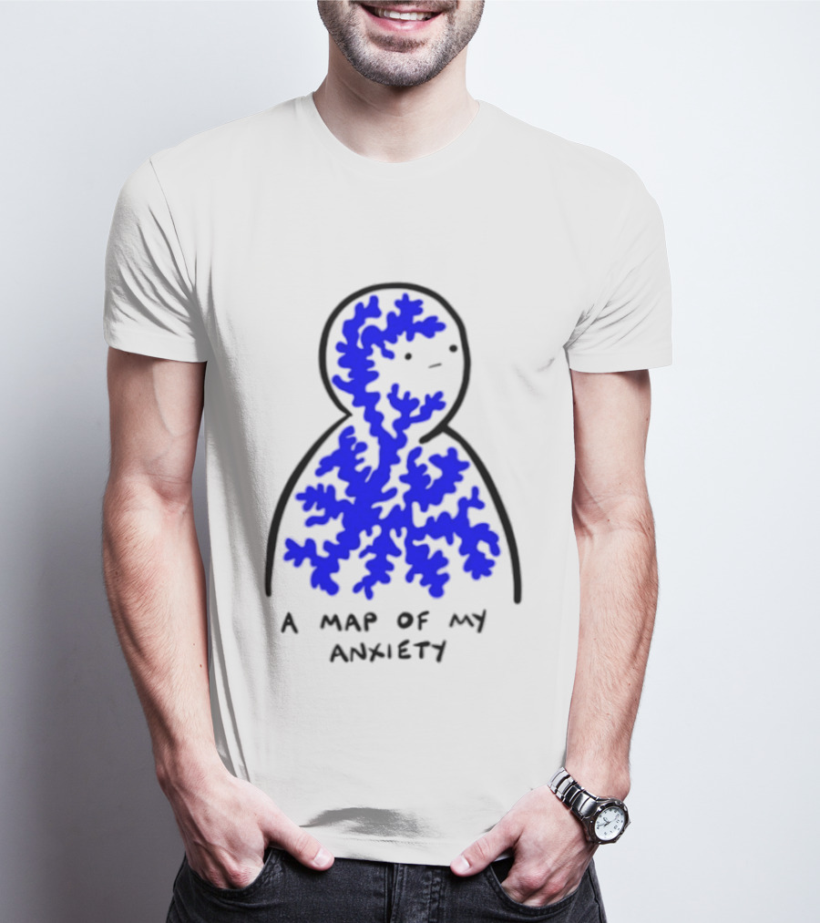 A Map Of My Anxiety Mental Health Awareness T-Shirt
