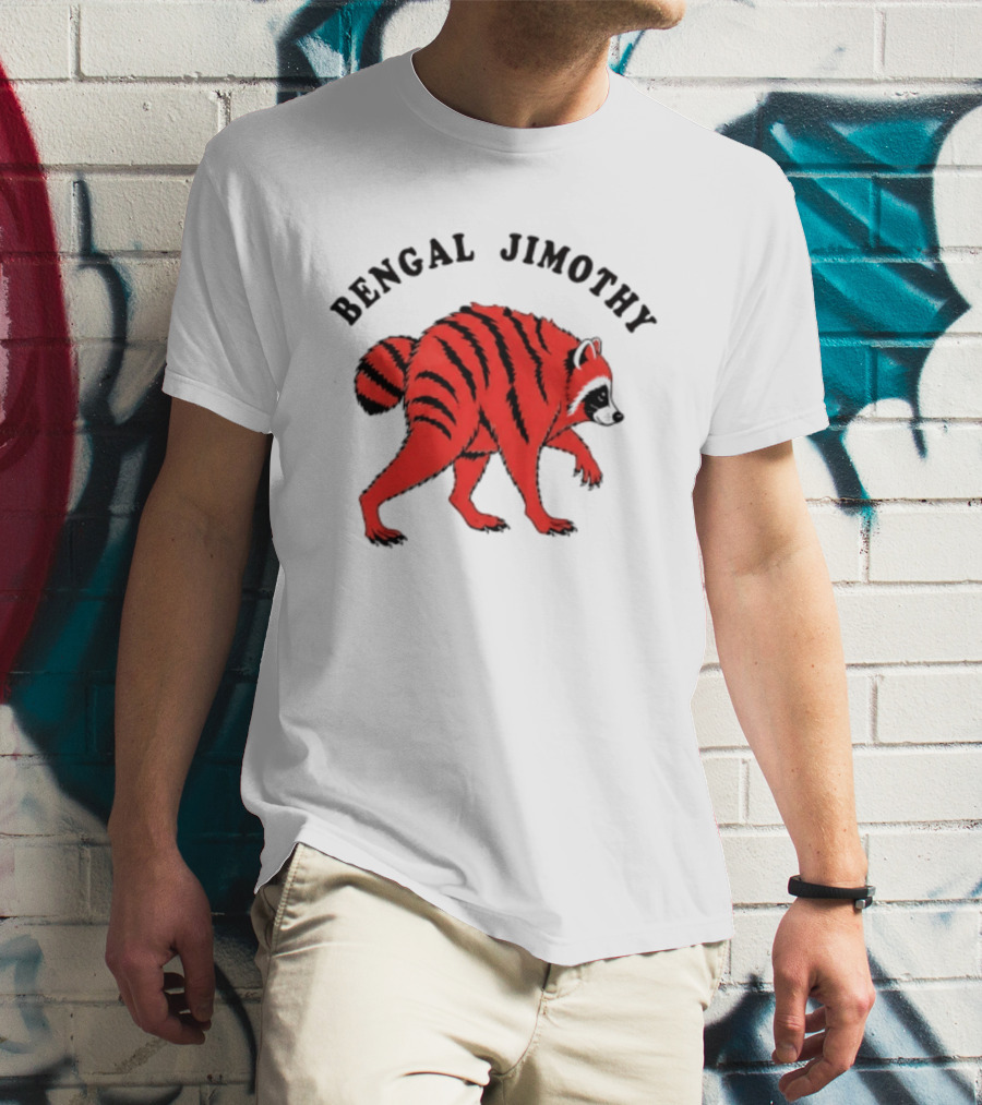 Cincinnati Bengals Bengal Jimothy Cartoon Raccoon T-Shirt