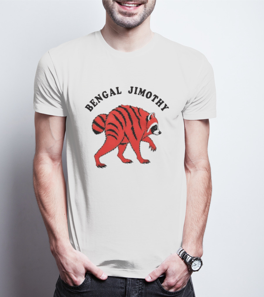 Cincinnati Bengals Bengal Jimothy Cartoon Raccoon T-Shirt