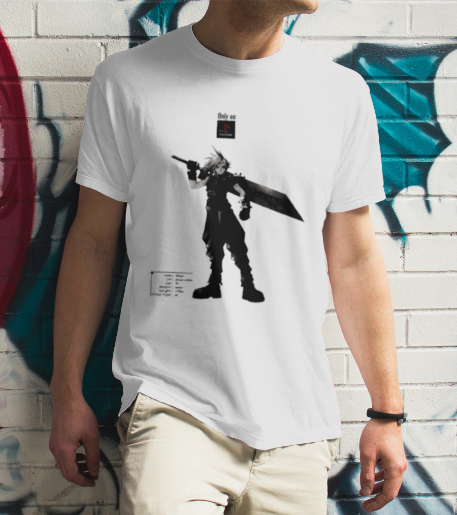 Cloud Strife Final Fantasy VII PlayStation T-Shirt
