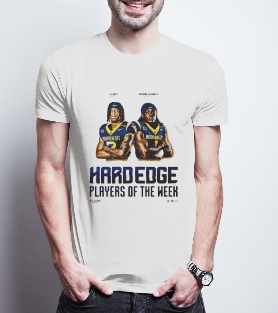 DJ Epps Geimere Latimer II West Virginia Mountaineers Hardedge Players Of The Week T-Shirt