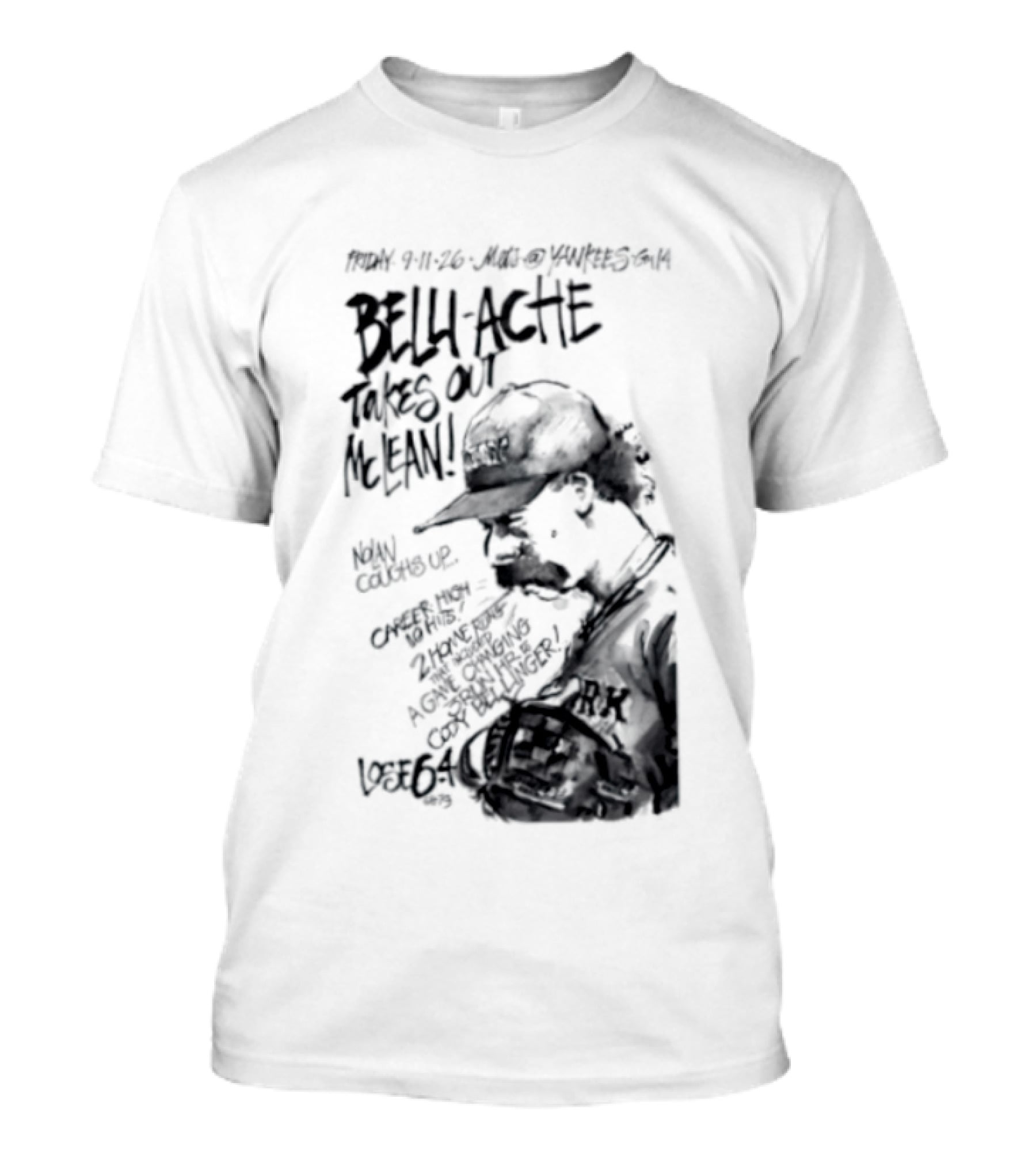 Belly Ache Takes Out McLean New York Mets Baseball T-Shirt