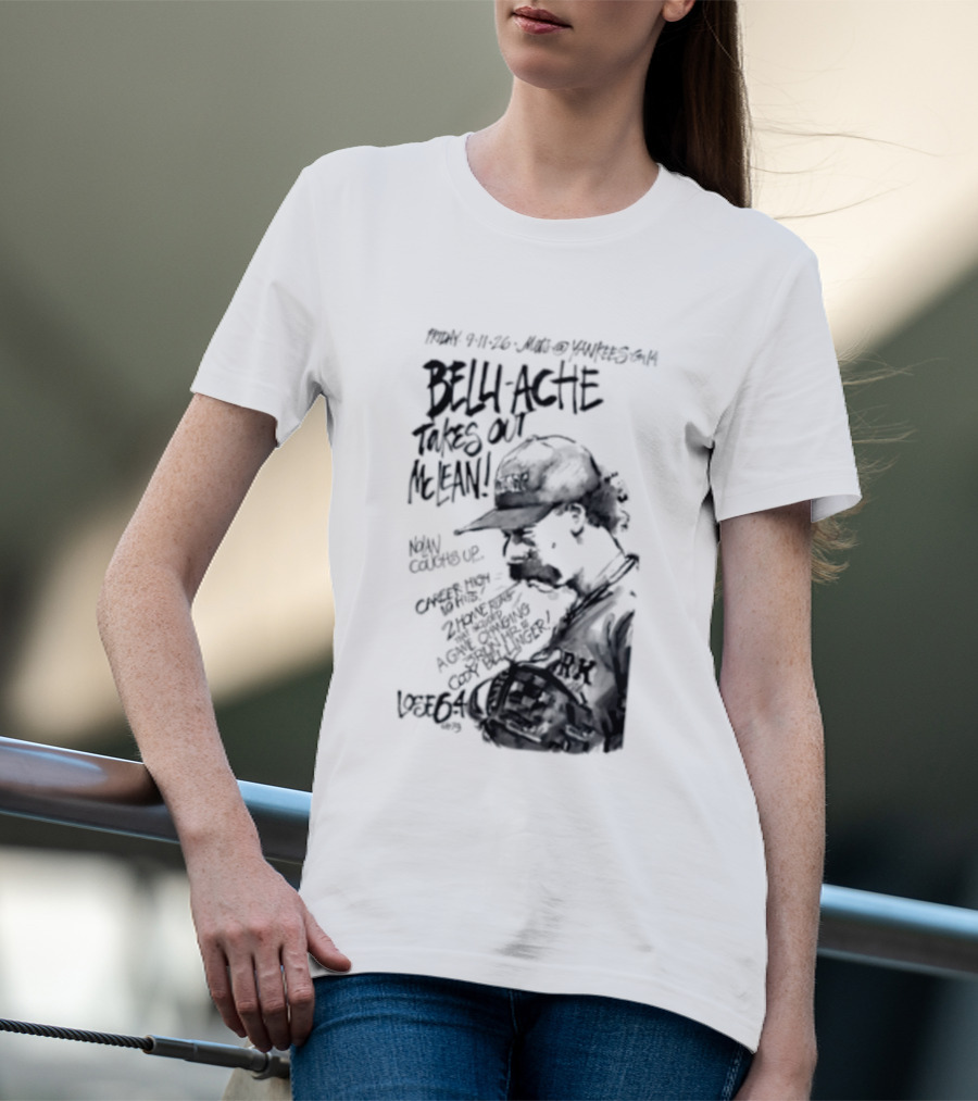 Belly Ache Takes Out McLean New York Mets Baseball T-Shirt