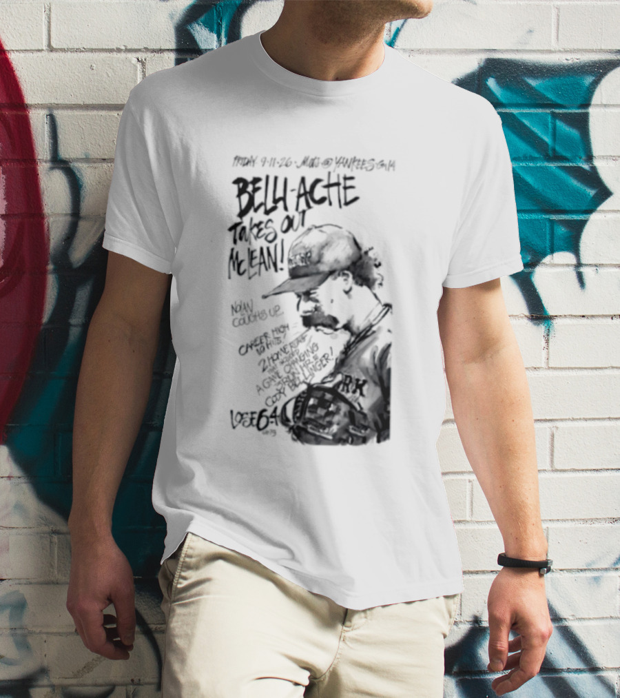 Belly Ache Takes Out McLean New York Mets Baseball T-Shirt