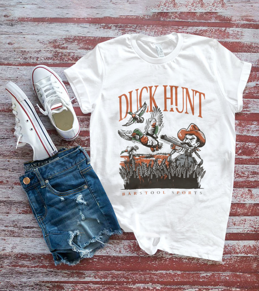 Duck Hunt Cowboy Oklahoma Cowboys Oregon Ducks Barstool Sports T-Shirt