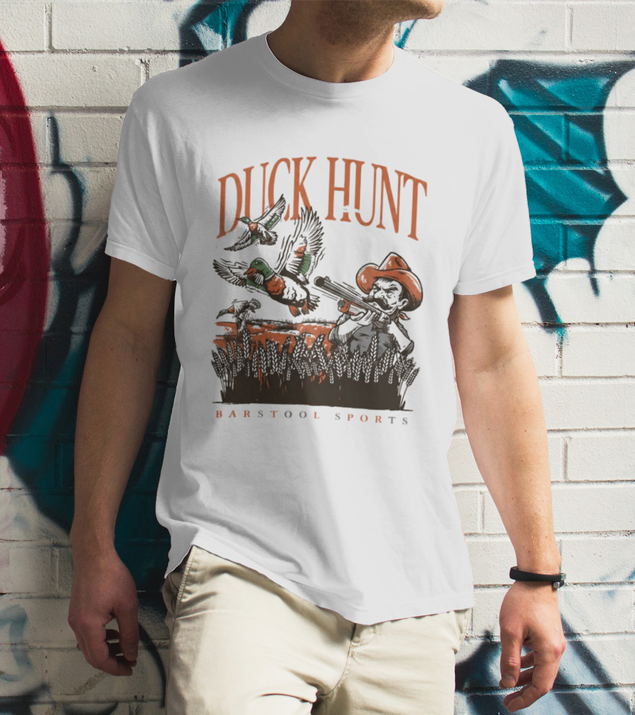 Duck Hunt Cowboy Oklahoma Cowboys Oregon Ducks Barstool Sports T-Shirt
