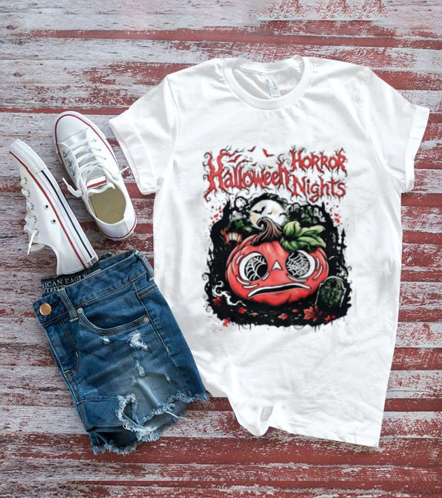 Halloween Horror Nights Pumpkin RIP Spooky T-Shirt