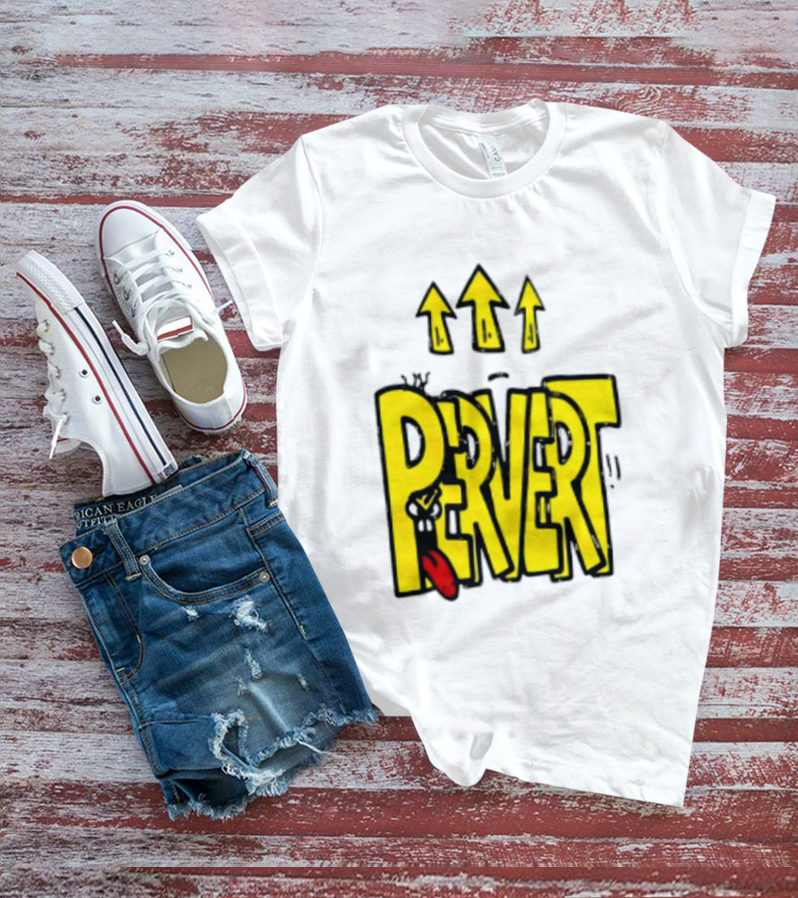 Pervert Urban Edgy Graffiti Arrows Tongue Streetwear T-Shirt