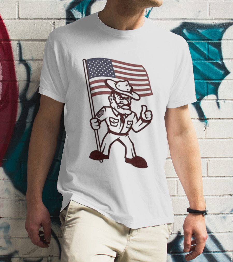 Texas A&M Aggies 12th Man Patriotic American Flag T-Shirt