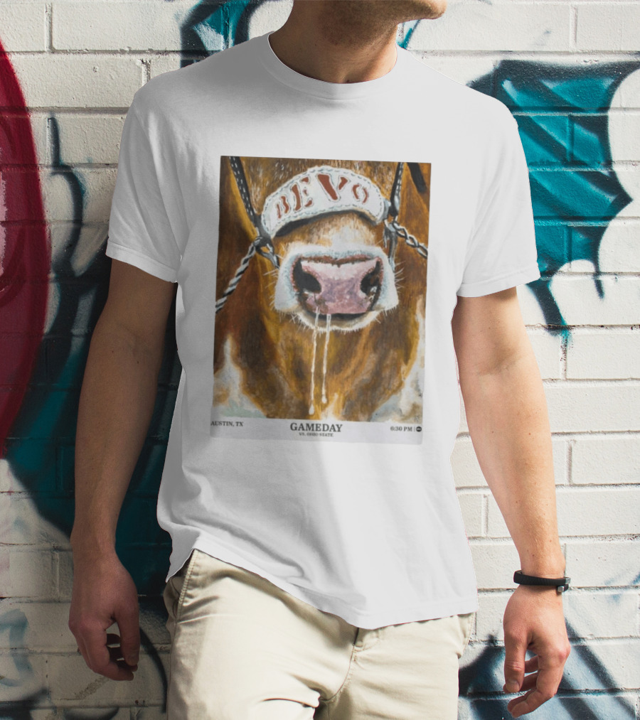 Texas Longhorns Bevo Vs Ohio State Austin TX Gameday 6:30 PM 2026 T-Shirt