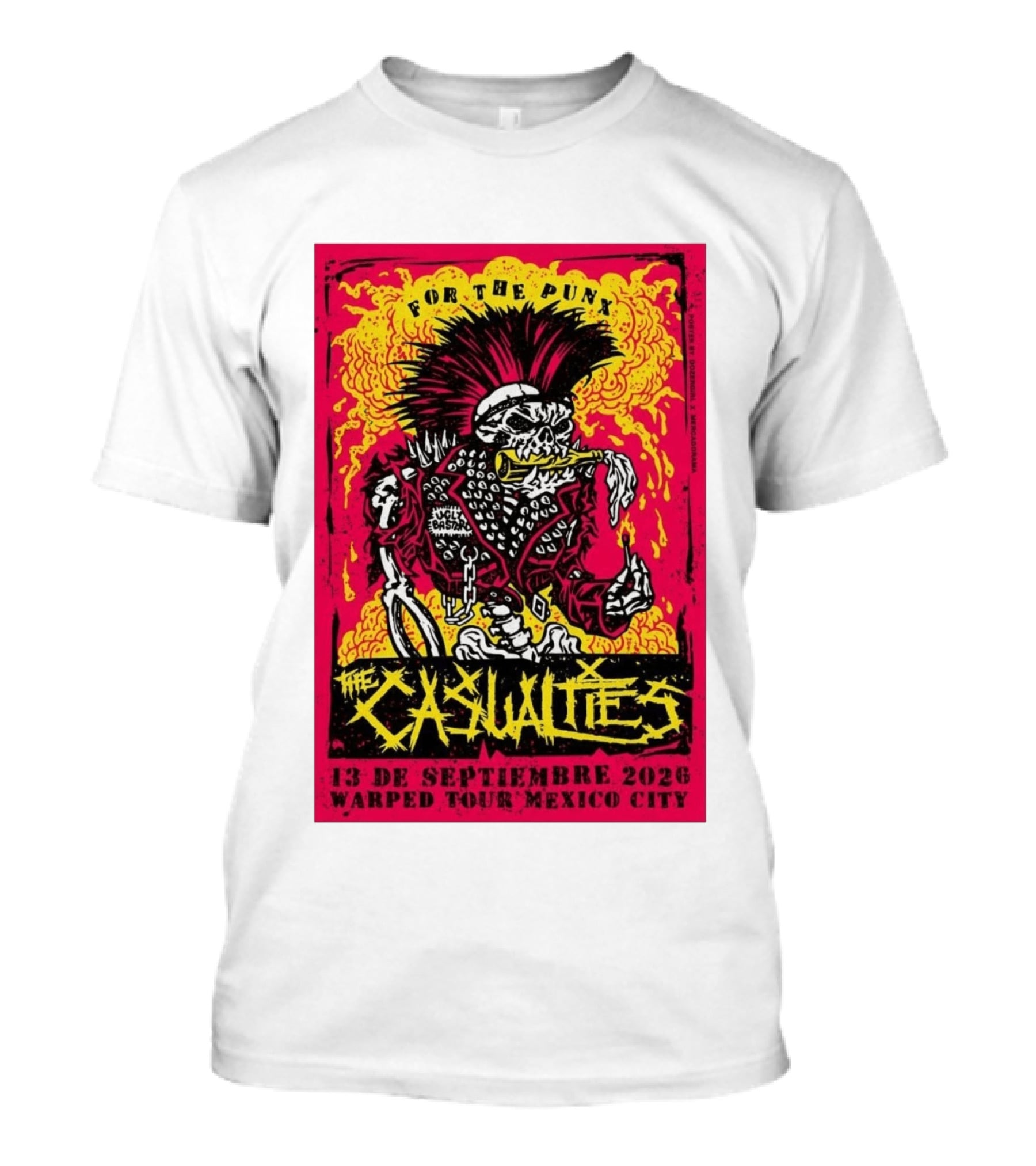 The Casualties Warped Tour Mexico City For The Punx 13 De Septiembre 2026 T-Shirt