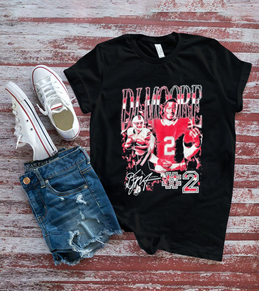 DJ Moore Number 2 Signature 2026 Bills Football Player T-Shirt