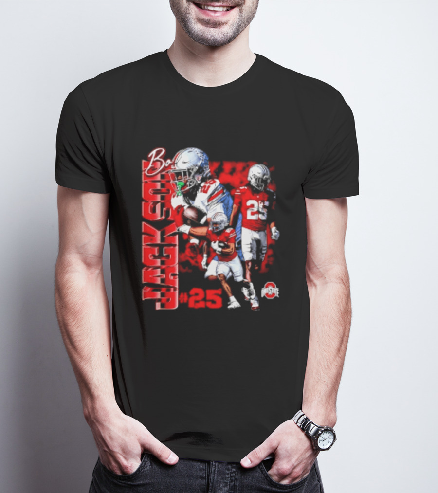 Bo Jackson 25 Ohio State Buckeyes NCAA Player Football T-Shirt
