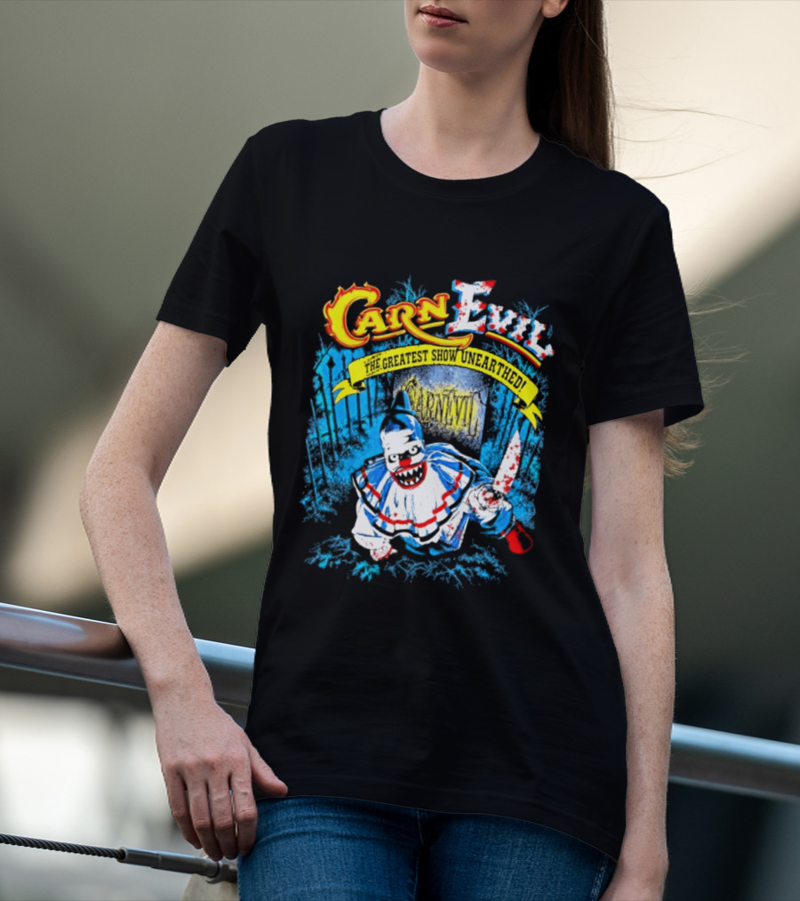 CarnEvil The Greatest Show Unearthed Creepy Clown Horror T-Shirt