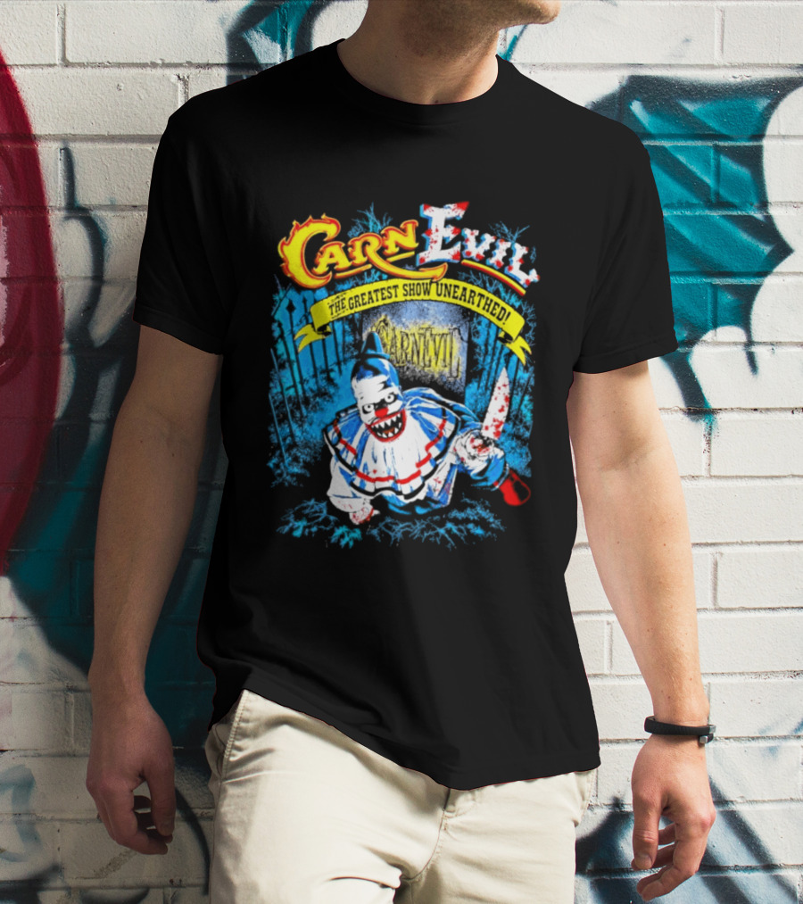 CarnEvil The Greatest Show Unearthed Creepy Clown Horror T-Shirt