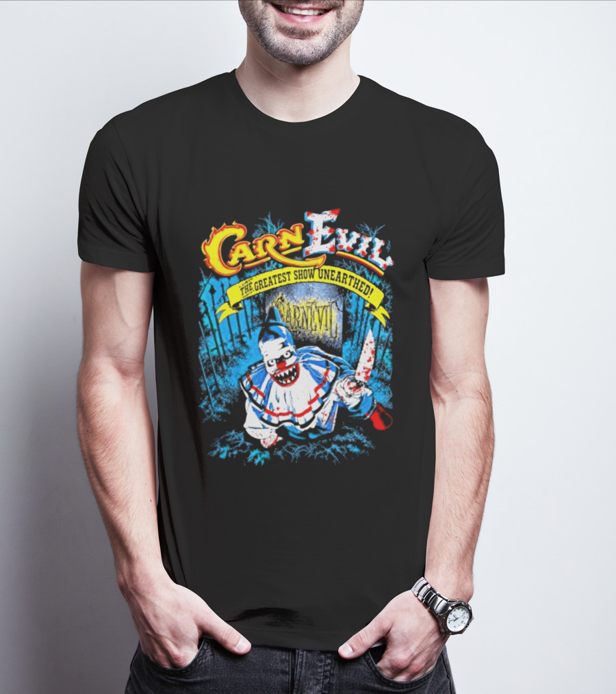 CarnEvil The Greatest Show Unearthed Creepy Clown Horror T-Shirt