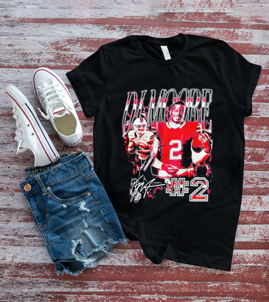 D. J. Moore #2 Buffalo Bills Football Player T-Shirt