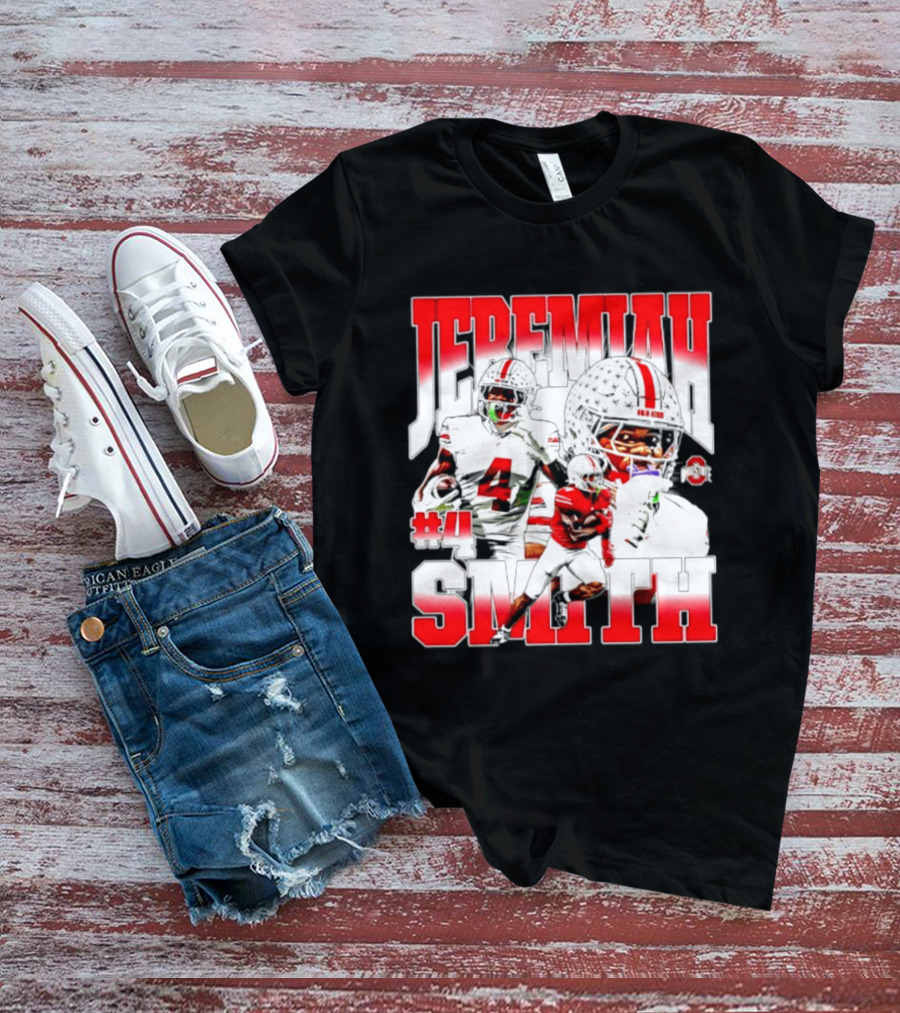 Jeremiah Smith Ohio State Buckeyes 4 NCAA Football Player T-Shirt