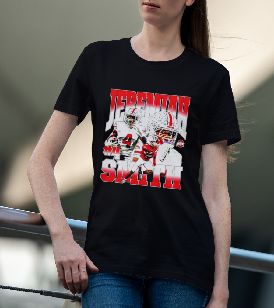 Jeremiah Smith Ohio State Buckeyes 4 NCAA Football Player T-Shirt