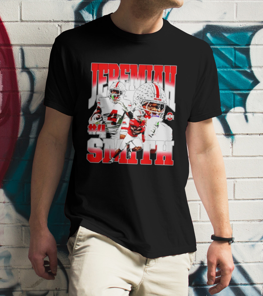 Jeremiah Smith Ohio State Buckeyes 4 NCAA Football Player T-Shirt