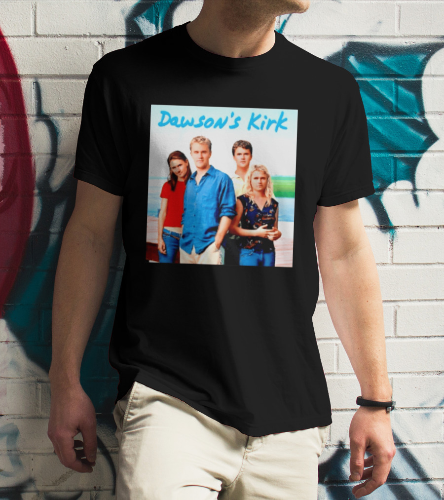 Dawson's Kirk 90s TV Cast Scenic Backdrop T-Shirt